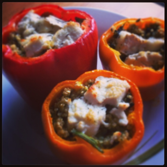 Beautiful and Delicious - Quinoa Stuffed Bell Peppers